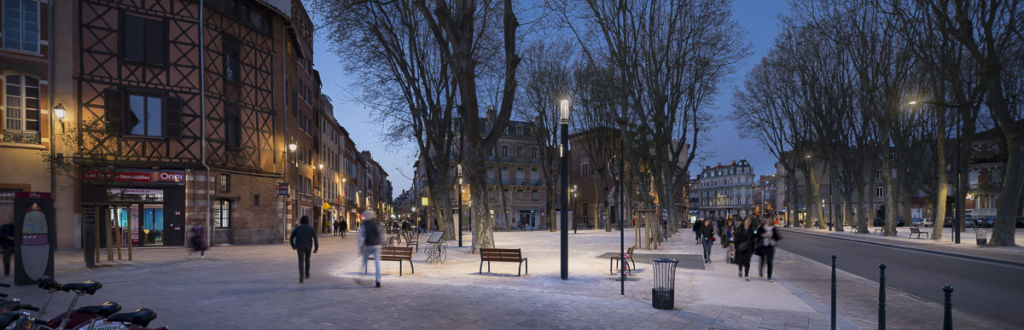 Place du Salin à Toulouse - Client :  Les Eclairagistes Associés.